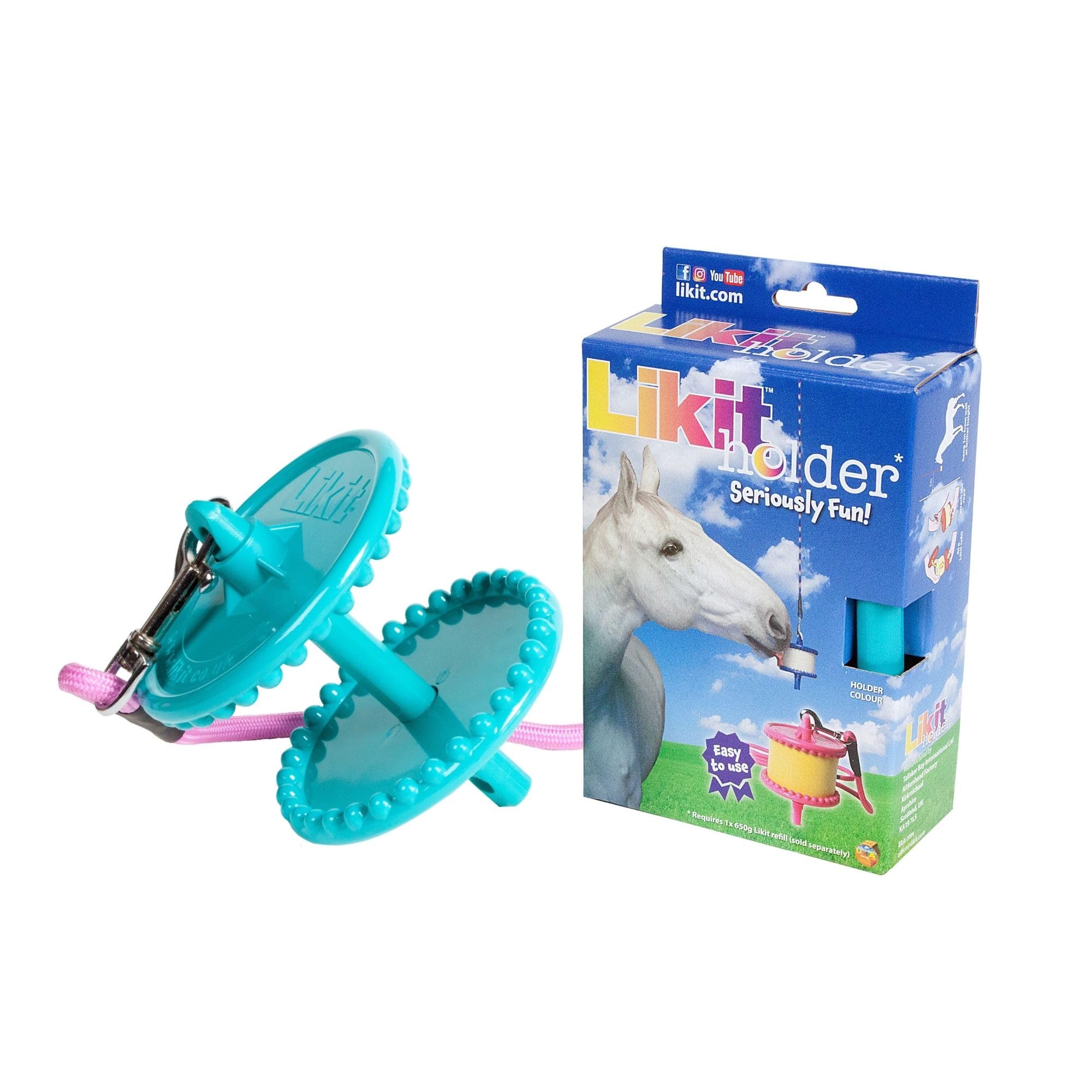 Likit Holder - Equine Boredom Relief: Aqua