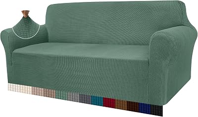 Granbest 3 Seater Sofa Cover High Stretch Non Slip Jacquard Green