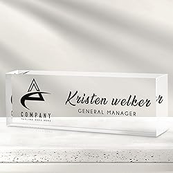 Custom Office Name Plate for Desk - Desk Name Plate