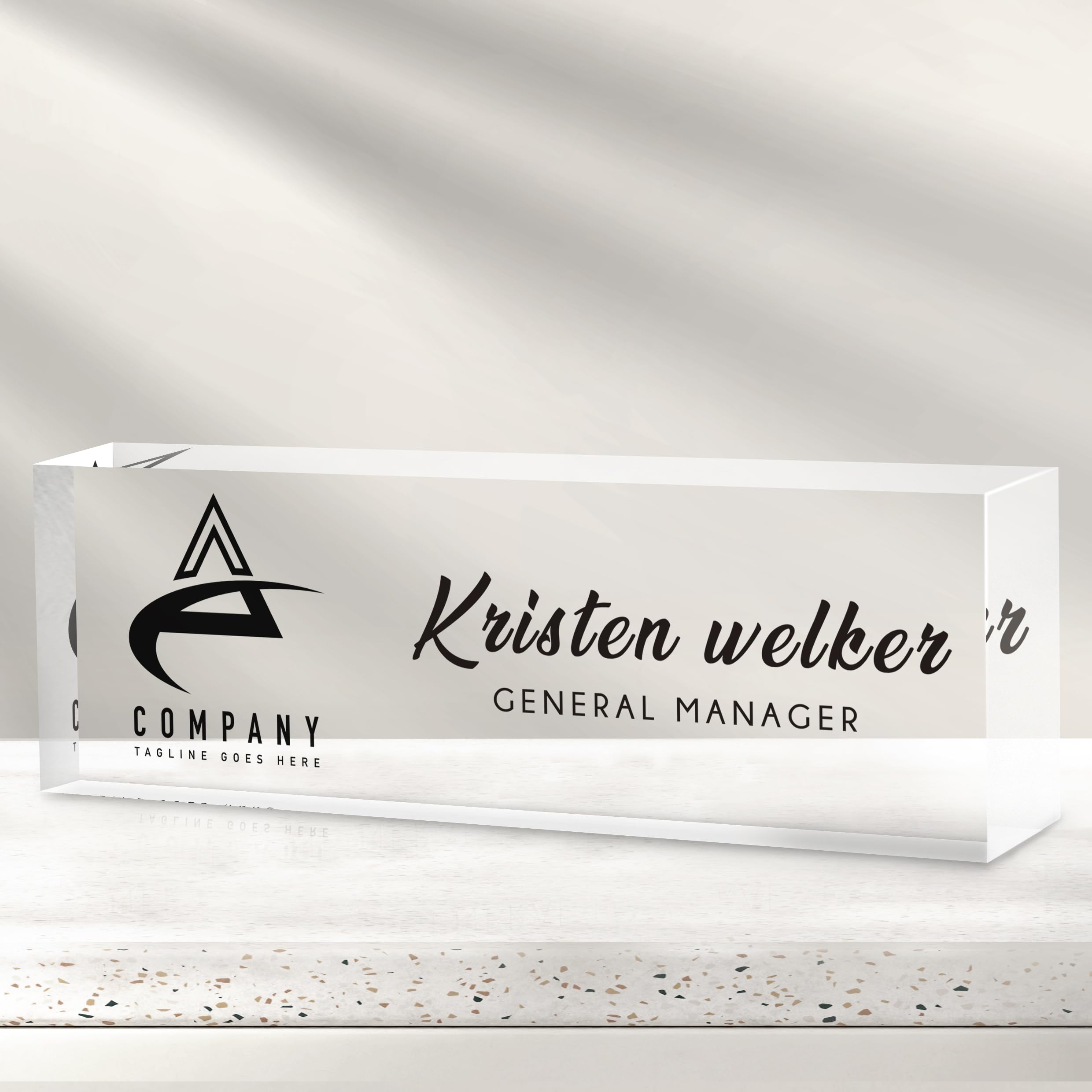 Custom Office Name Plate for Desk - Desk Name Plate