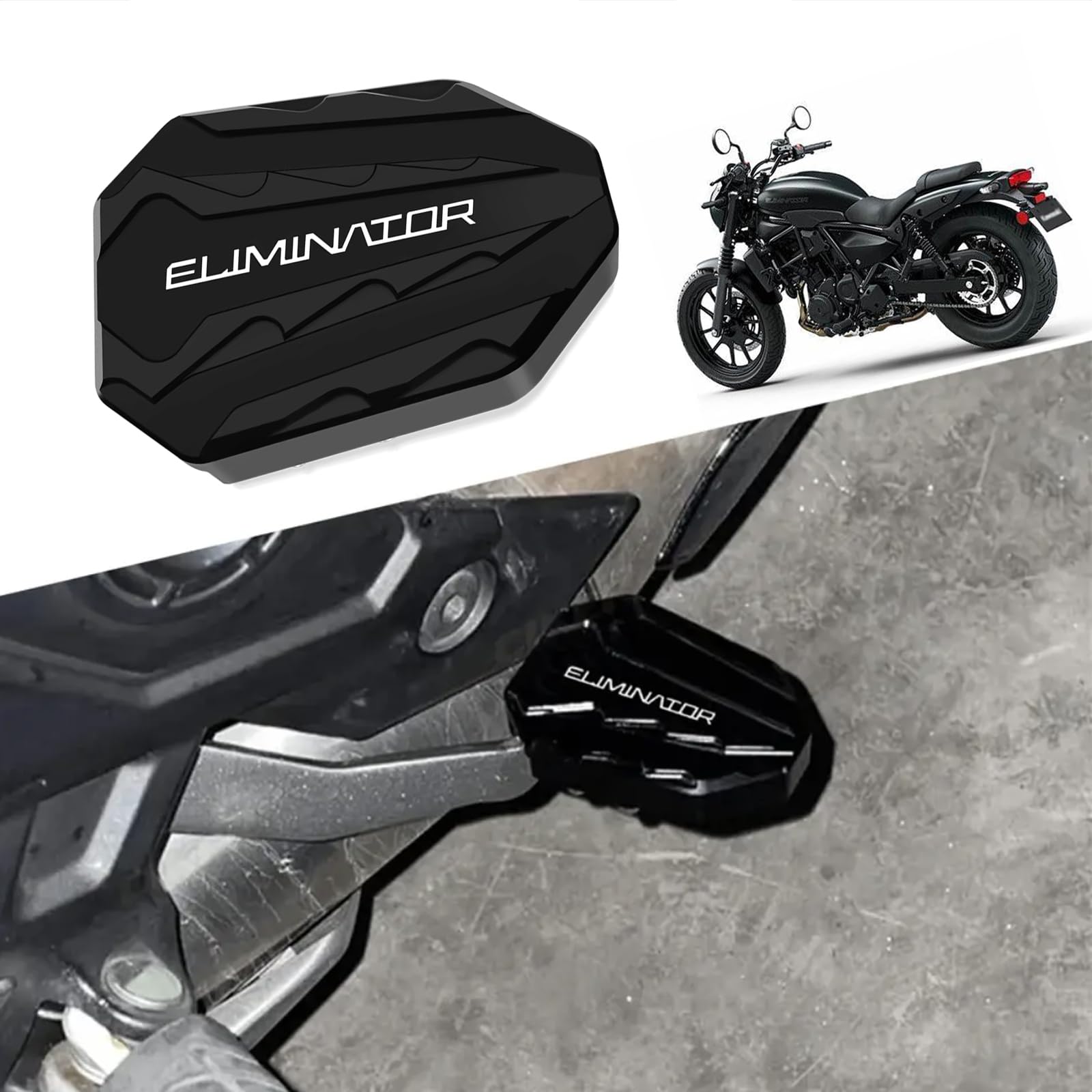 Photo 1 of For eliminator se 400 e400 e450 e500 2024 2023 Motorcycle Side Bracket Extended Foot Pad Support Rear Brake Foot Pedal Eliminator se 400 E400 E450 E500 2023-2024 (black)