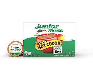 Tootsie Roll Junior Mints Hot Cocoa Single Serve Pods, Compatible with 2.0 Keurig, 12Count