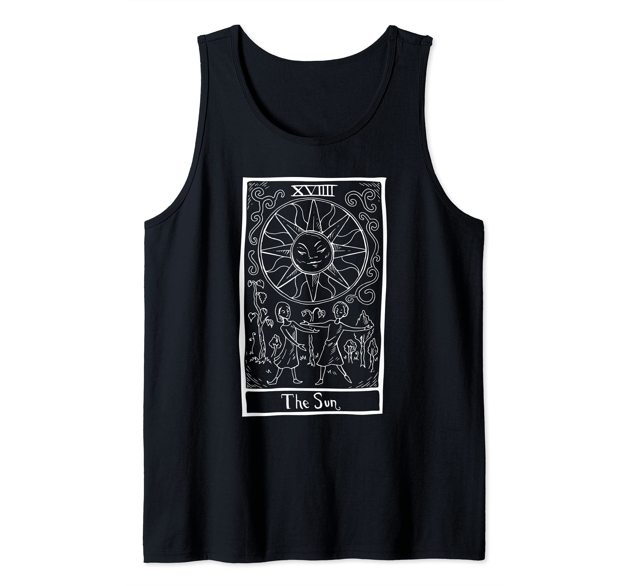 Tarot Card The Sun Occult Graphic Tank Top
