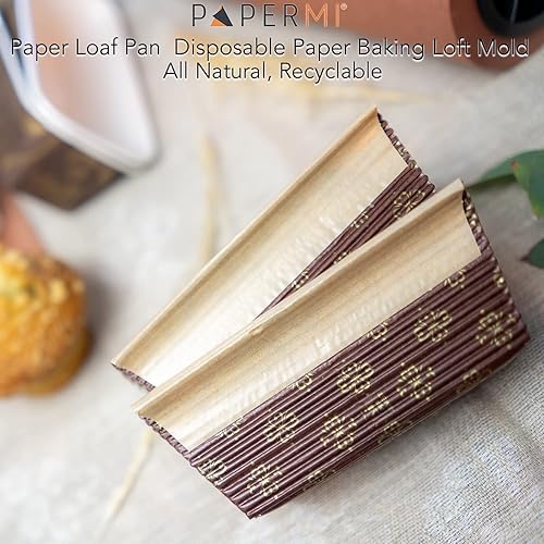 Mini Paper Loaf Pans for Baking – 25pcs, 4” x 2” x 2”, – Oven,  Microwave Freezer Safe – Nonstick, Eco-