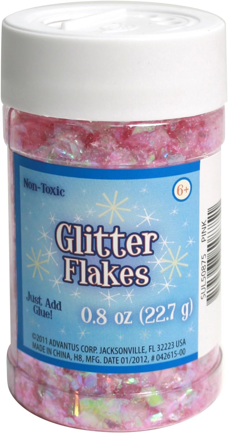 Glitter Flakes .8 OuncePink Amazon.co.uk Kitchen & Home