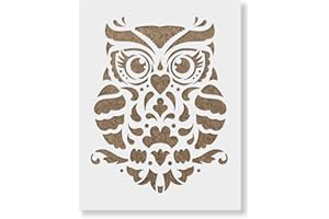 STENCIL REVOLUTION Owl Stencil - Stencil of Owl, Owl Stencil Art, Bird Stencil, Owl Print, Owl Stencil