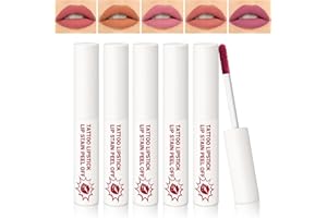 AWCCXMYM 5 Colors Peel Off Lip Stain Peel Off Lip Tint Stain Velvet Matte Nude Waterproof Long Lasting Non Stick Cup Non Fade
