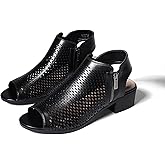 J. Adams Tracy Booties for Women - Peep Toe Low Block Heel Bootie