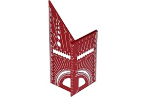 Woodworking Square Ruler, Aluminum Alloy 45 90 Degree Angle Measuring Tool, Engraving Size Ruler with Accurate Scale, Ideal f