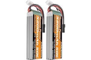 3S Lipo Battery 5200mAh 11.1V Shorty RC Lipo Batteries Pack 50C Soft Case with Tr Connector Fit for 1/8 1/10 Scale RC Car Tru