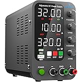 Jesverty DC Power Supply Variable, 0-32V 0-10A Switching Bench Power Supply with Intelligent Charging Mode, 20W USB &amp; Type-C Quick-Charge, Encoder Knob, Output Switch, 4-Digit LED Display - SPS-3010C