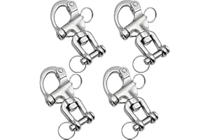 Laorde Quick Release Snap Shackle, 316 Stainless Steel, Marine Grade Clevis Swivel Hook, Sailboat Rigging Hardware