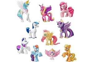 My Little Pony Toy Rainbow Equestria Favorites 10 Figure Collection, Christmas Stocking Stuffers for Kids, Ages 3+ (Amazon Exclusive)