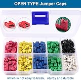 VooGenzek 600PCS 2.54mm Jumper Caps 6 Colors Circuit Board Shunts Connectors view 5
