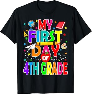 My First Day of 4th Grade Back to School Boys Kids T-Shirt