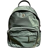 Tory Burch Women's Ella Nylon Backpack With Silver Tone Hardware (Basil)