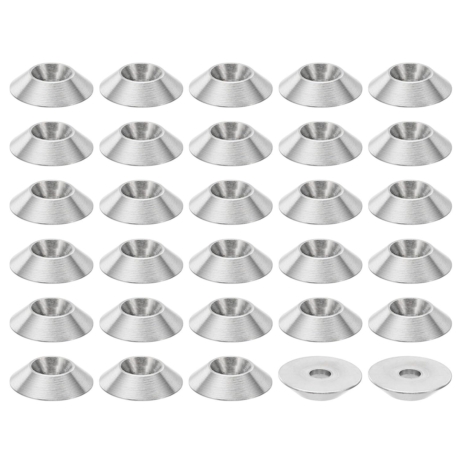 PATIKIL M3 Finish Countersunk Washer, 30pcs 13mm Dia. 3mm Tall Solid 304 Stainless Steel CNC Finish Cup Washer Screw Head Gasket for Industrial Construction — image 1