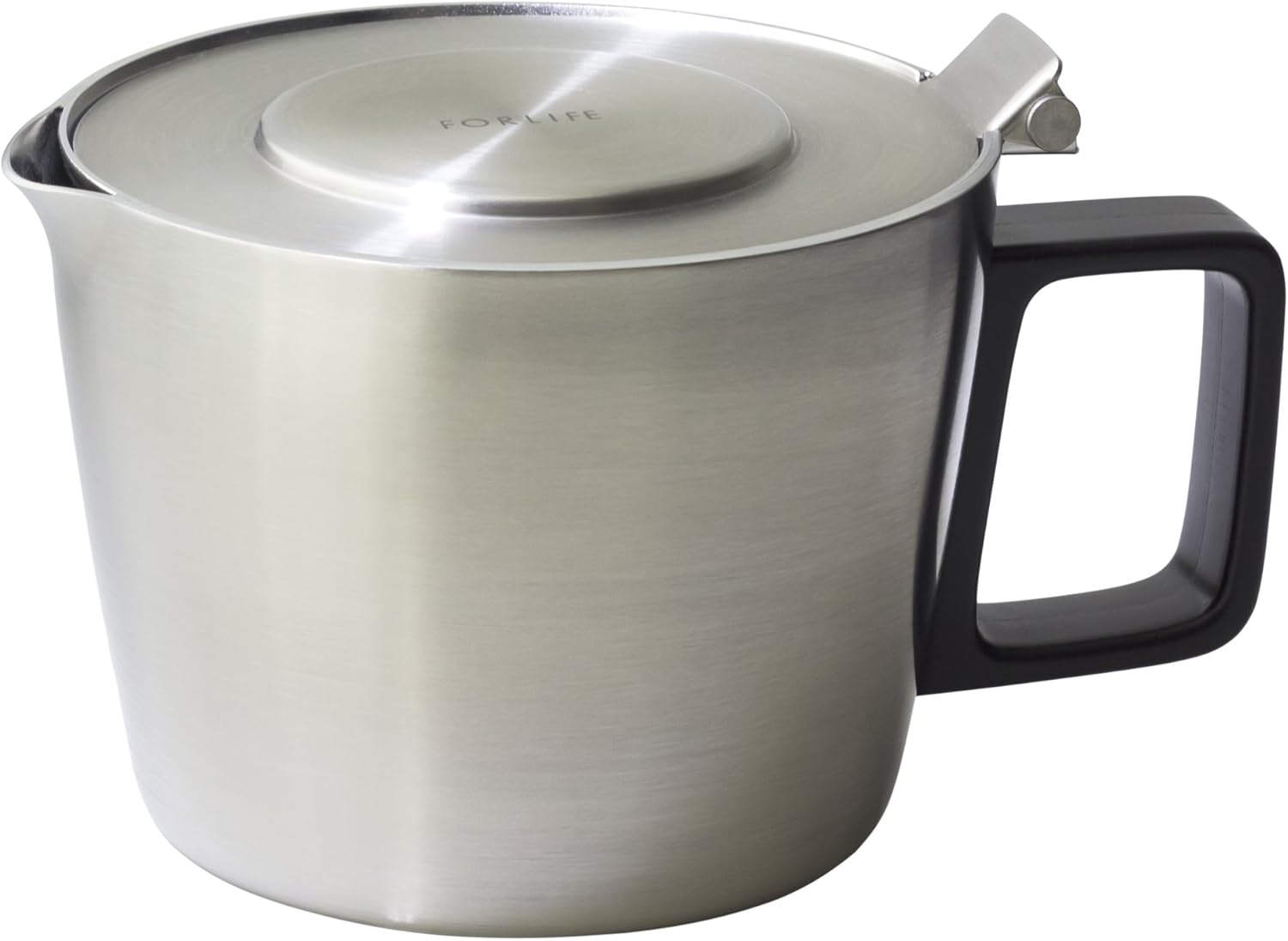 FORLIFE Hospitality Teapot with Built In Strainer, 14 oz, Stainless Steel Teapots