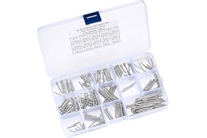 JMHNEWHOPE Cotter Pin Assortment Kit, 150pcs Stainless Steel Cotter Pins Set, Split Pins, Cotter Pin Clip Key Fastener Fitting Kit for Cars, Automotive, Trucks, Lawn Mower, Trailer Hitch Pins