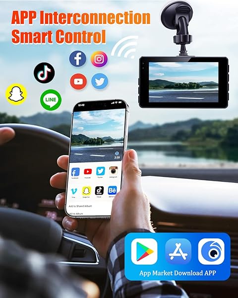 DASH CAM FRONT AND REAR, 2.5K+1080P DUAL DASH CAMERA FOR CARS, 3’’ DISPLAY MINI CAR CAMERA, G-SENSOR DASHCAM, NIGHT VISION, 24H PARKING MODE, LOOP RECORDING, 170°WIDE ANGLE, 32GB CARD INCLUDED