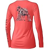 Palmyth Fishing Shirts for Women UPF 50+ Long Sleeve Fishing Shirt with Sun Protection Lightweight Quick-Dry T-Shirt