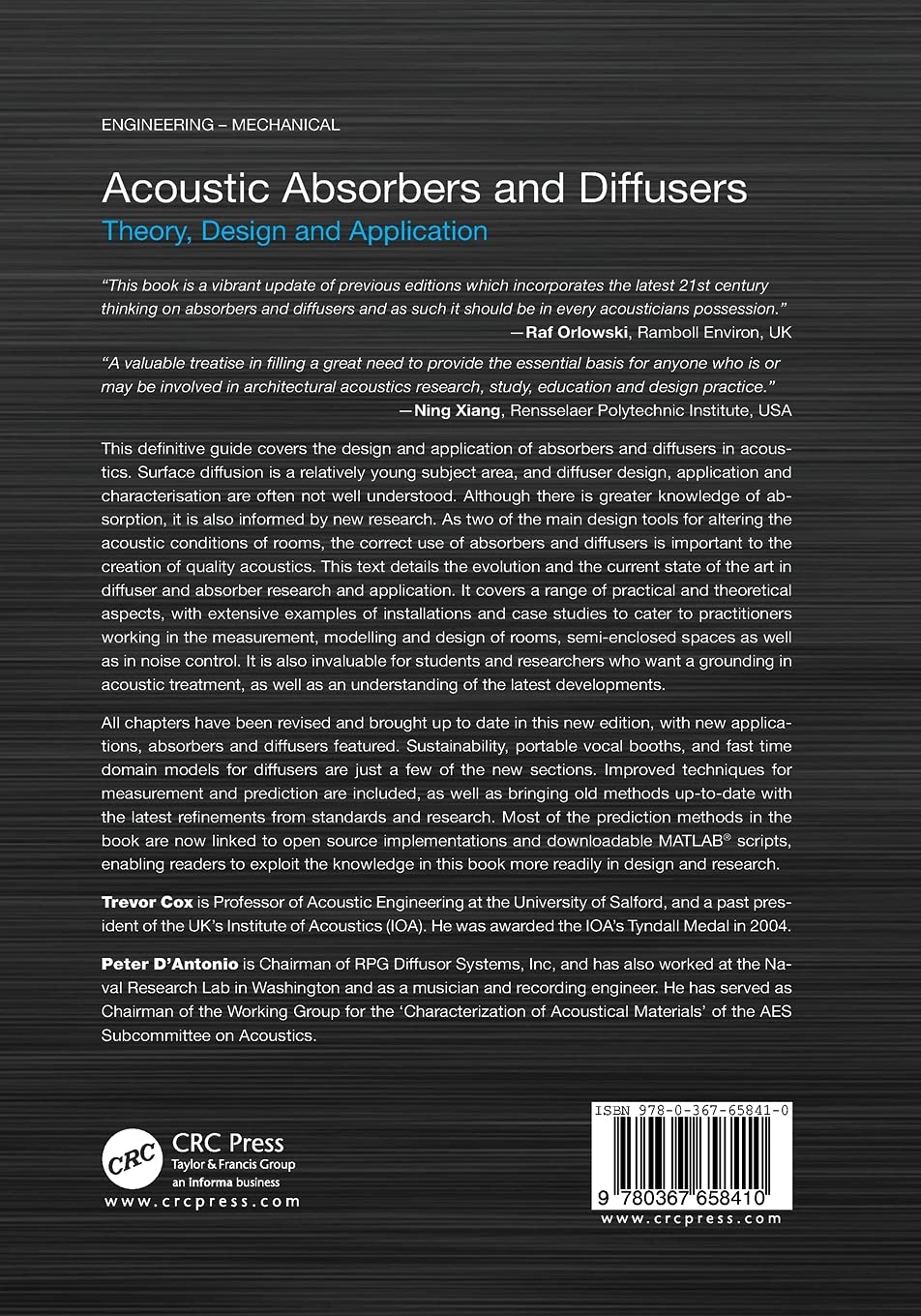 Acoustic Absorbers and Diffusers Theory Design and Application