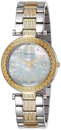 Swiss Eagle Analog Silver Dial Womens Watch - SE-9094B-TTYG-03