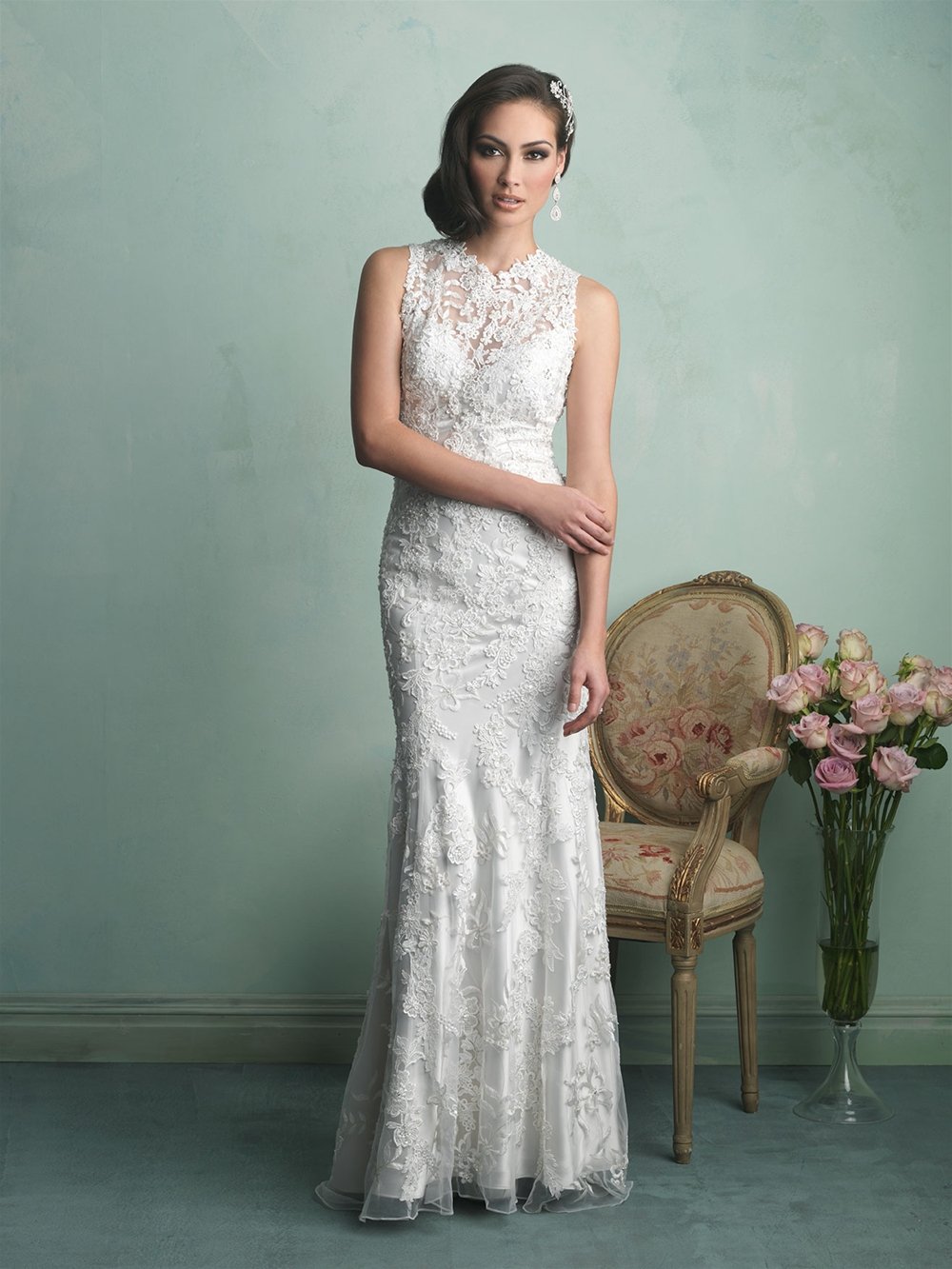 Tailored Wedding Dress Any Size/color Sleeveless Hign Neck