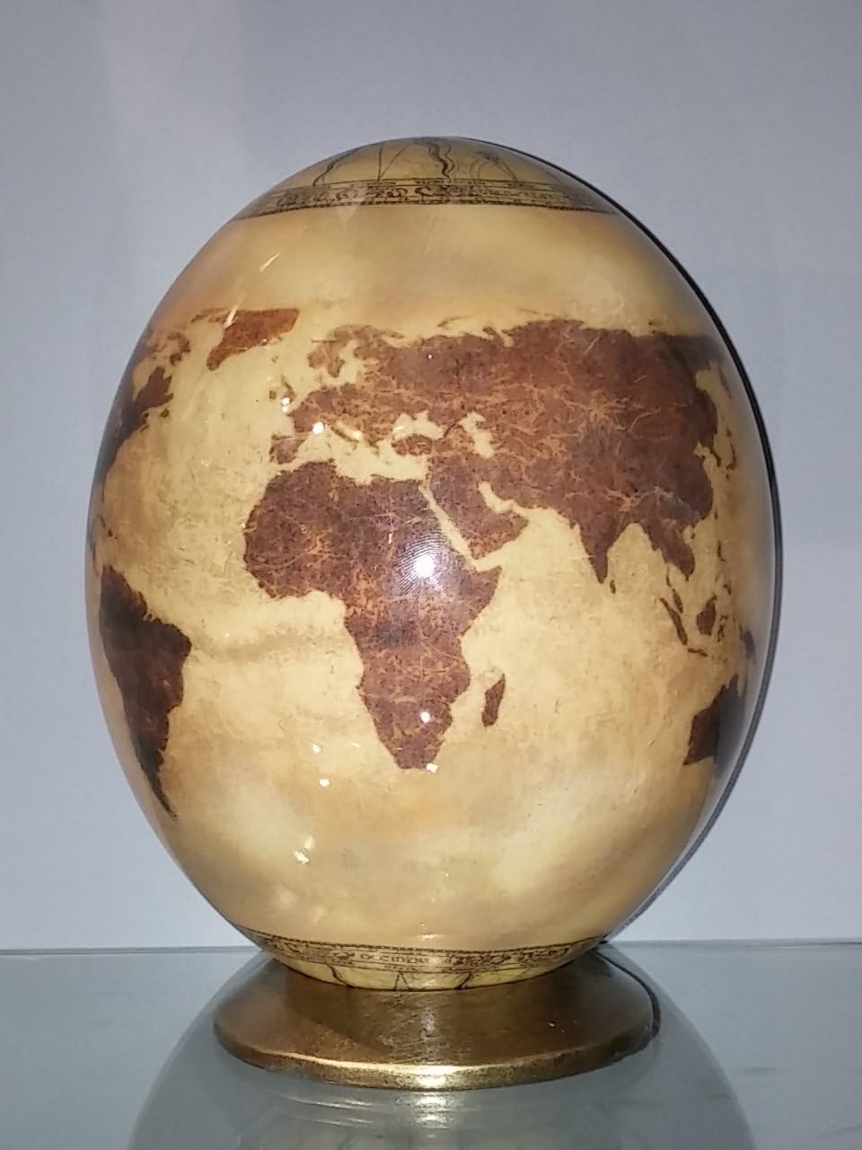 Uova Di Struzzo Decorato Motivo Klimt - Bacio E Albero Della Vita - Foto 12