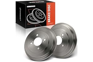A-Premium Rear Brake Drums Set Compatible with Honda Fit 2015-2020 1.5L 2-PC