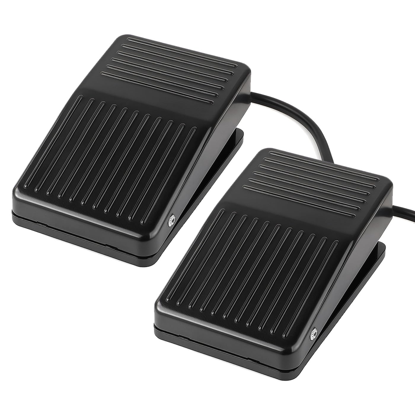 Gebildet 2pcs 250VAC 5A Pedal Switch,Momentary Foot Pedal Switch SPDT NO NC Foot Operated Controller For CNC Industrial with Anti-Skid Plastic Surface