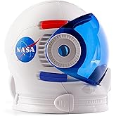 NASA Astronaut Helmet Halloween Costume Accessory for Kids – Wearable Space Helmet with Foam Padding, Sticker Sheet & Learning Guide, Easy Assembly, Great for Dress Up and Imaginative Play