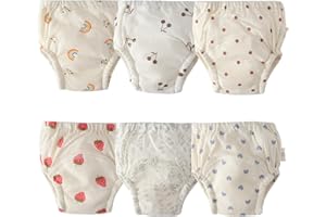 ORINERY Unisex Pee Training Underwear Waterproof Toddler Underpants Cotton Potty Assorted Training Panties 6-Pack