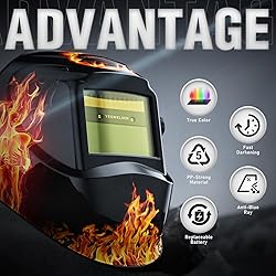 YESWELDER Auto Darkening Welding Helmet, Blue Light