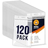 120 Pack ID Badge Holder - Vertical Badge