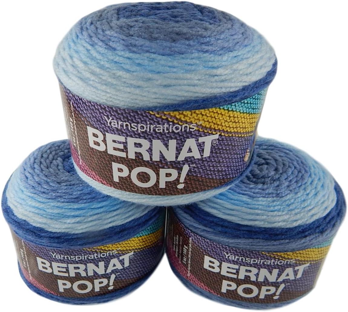 Yarnspirations Bernat Pop Yarn 5 Different Colors Needlepoint Yarn
