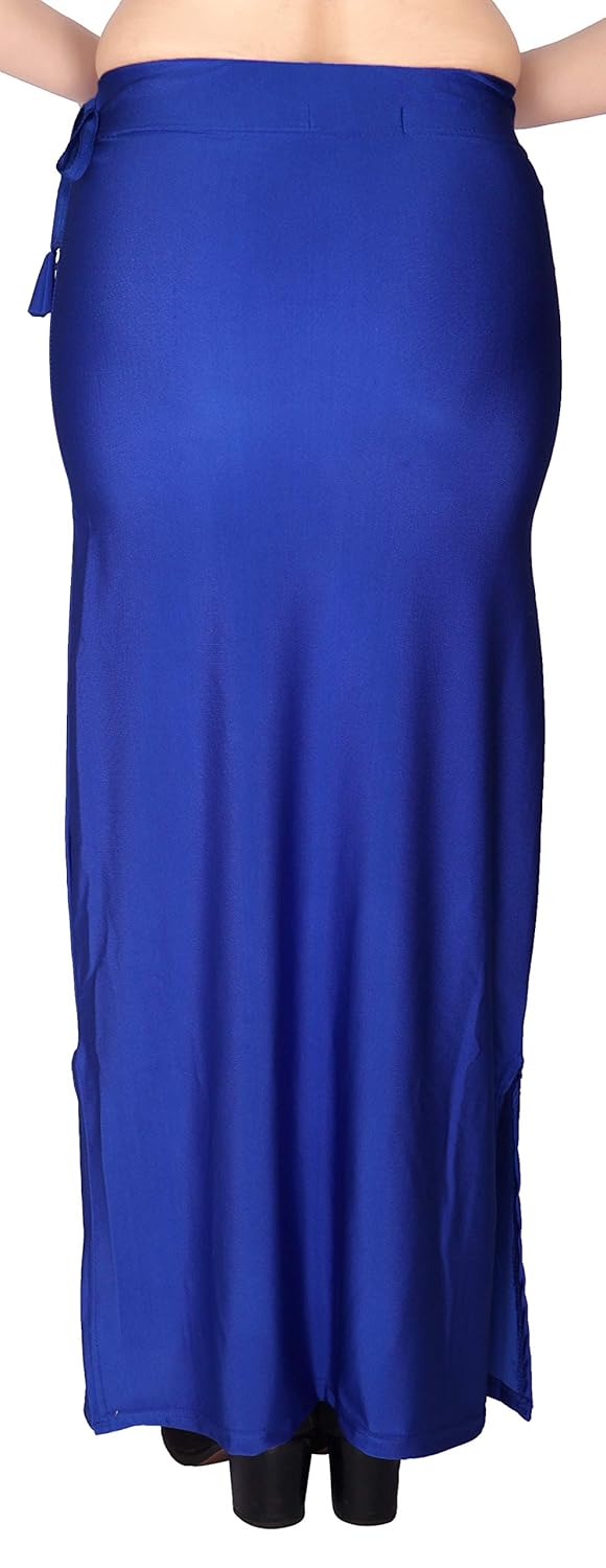 comix women lycra fabric comfort fit long length plain shiney petticoat shapewear