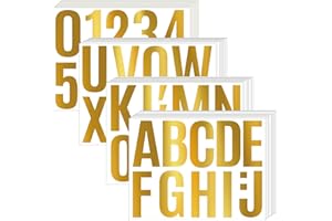 440 Pcs 40 Sheets 4 Inch Large Letter Stickers Bulletin Board Letters Mailbox Numbers Stickers for Mailbox, Signs, Window, Ca