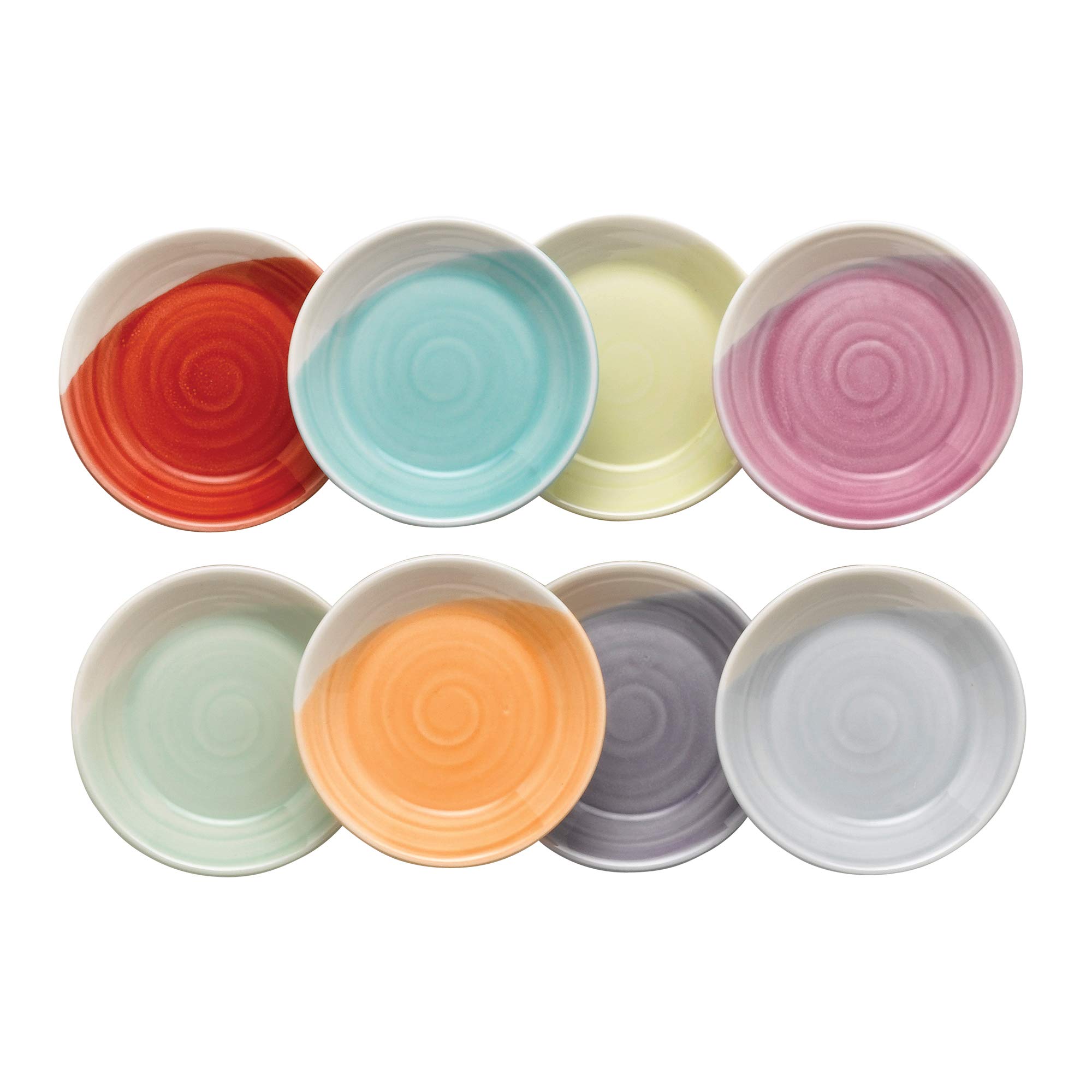 Royal Doulton 1815 Brights 1815TW25095 9cm Dip Tray Mixed Set of 8, Porcelain, Multi — image 1