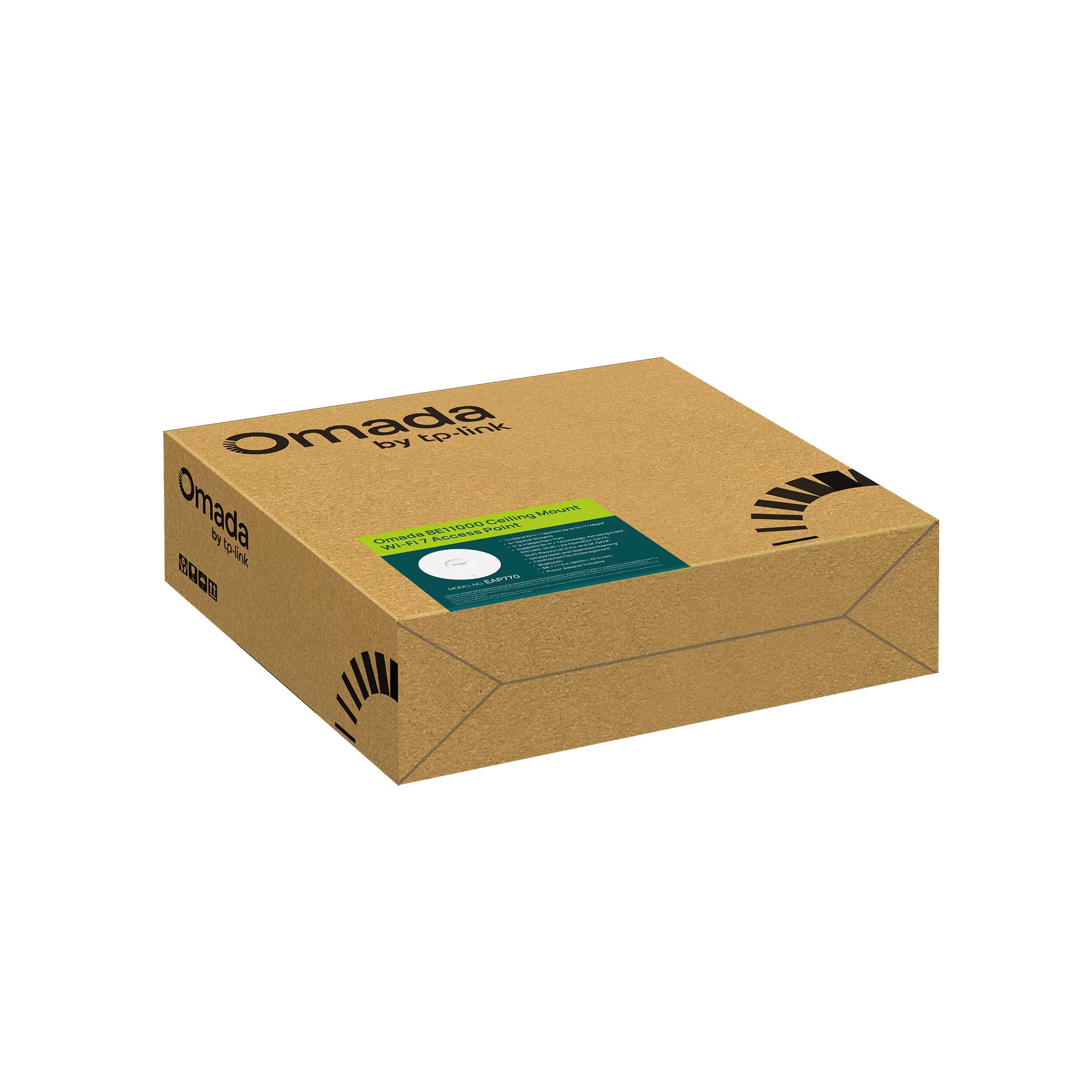 TP-Link Omada EAP770 Wi-Fi 7 Access Point, BE9300 Tri-Band (6-Stream), 2,5G-PoE+-Port, 320 MHz Kanalbreite, bis zu 24 SSIDs, WPA3-Enterprise, inkl. Netzadapter 4