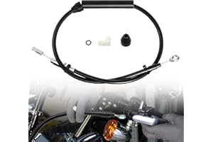 SHYYGL TIGERSGATE 16” Handlebar Clutch Line 45.47” Extended Length Steel Braid Clutch Cable for 2018-Up Harley Softail Street Bob/Fat Boy,Black Vinyl