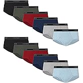 Hanes Men's Underwear Brief Pack, Cotton Mid-Rise Briefs, Moisture Wicking, 6, 9 & 12 Packs