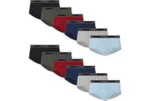 Hanes Men's Underwear Brief Pack, Dyed Cotton Briefs, Moisture-Wicking Underwear for Men, Mid-Rise, 12-Pack