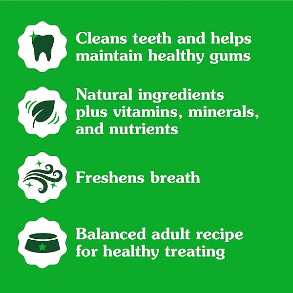 GREENIES VETERINARIAN-RECOMMENDED ADULT NATURAL DENTAL DOG TREATS PETITE SIZE, DOG DENTAL CHEWS, ORIGINAL FLAVOR, 3 OZ. PACK, 5 COUNT