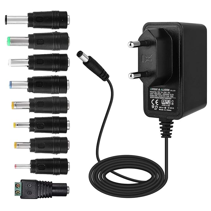 EFISH 12V 1A 12W Trafo liefern Netzteil,Netzstecker für Hausgeräte,CCTV Kamera,Yamaha Keyboard,Router,Hubs,LED-Streifen,Telek