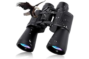 HANKLENSS Binoculars 20x50 - Professional High Magnification HD Compact Binoculars for Bird Watching, Hunting, and Outdoor Activities - Low Light Night Vision, BAK-4 Prism - Portable, Durable, Easy (Black)