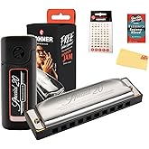 Hohner Special 20 Harmonica - Key of C Bundle with Key Stickers, Plastic Case, Instructional Manual, and Austin Bazaar Polishing Cloth