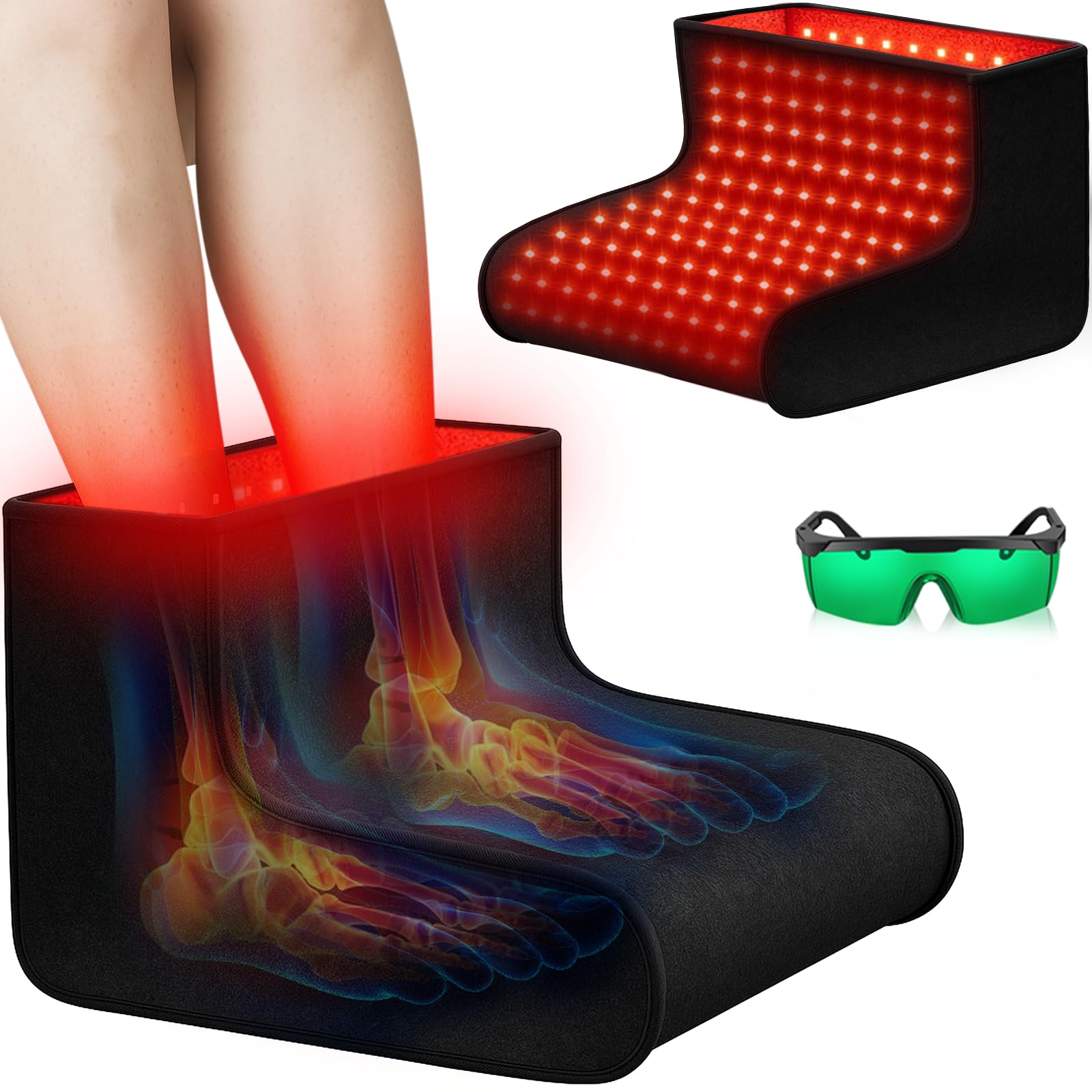 Photo 1 of Red Light Therapy for Feet, 48W 320 LED Red & Infrared Light Device with 660nm Redlight & 850nm Infrared Light Wavelengths for Feet Foot & Ankle Pain
