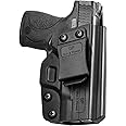 GUN & FLOWER IWB Concealed Carry Holster, Compatible with Smith & Wesson M&P Shield Plus / M2.0 / M1.0-9mm/.40 3.1'' Barrel Pistol, Adj.Cant & Retention | Fiber-Reinforced Polymer & Kydex Optional