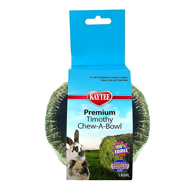 KAYTEE PREMIUM TIMOTHY HAY CHEW-A-BOWL FOR RABBITS, GUINEA...